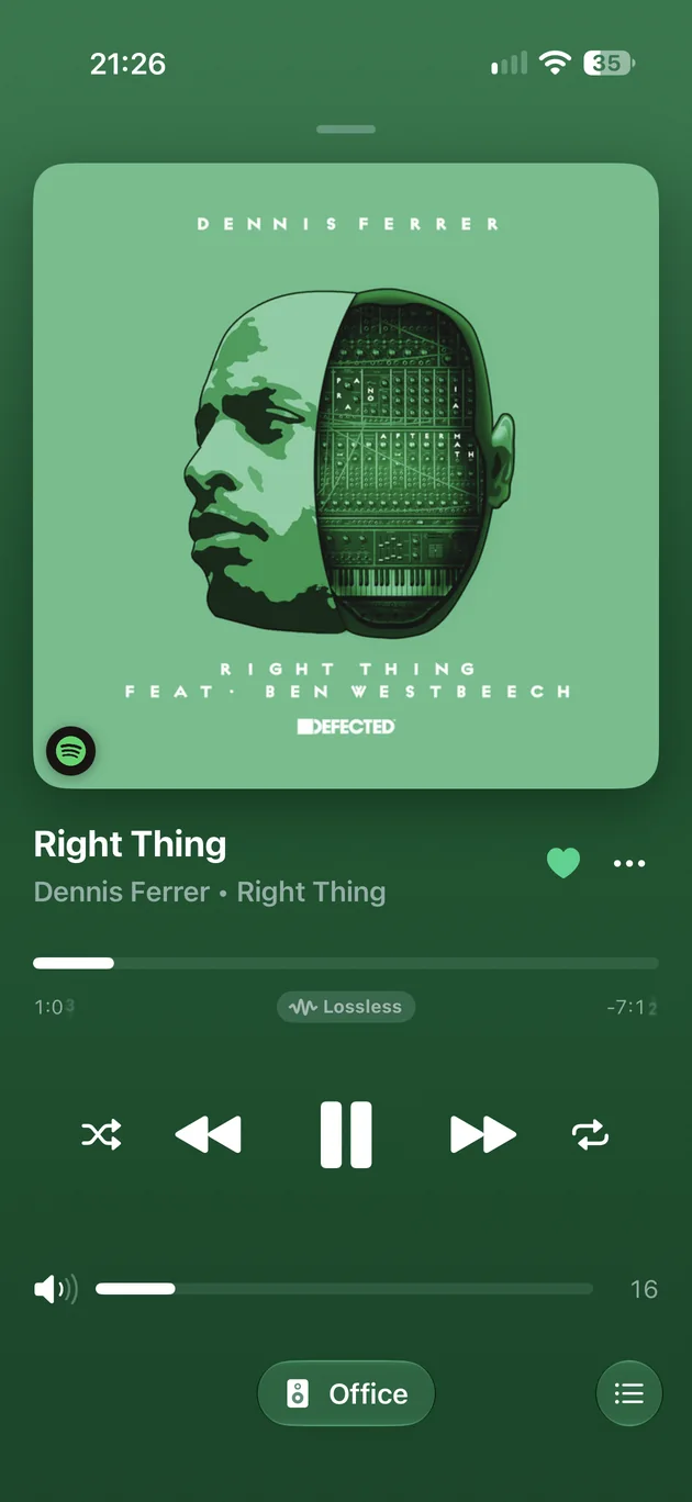 Now Playing on iPhone.